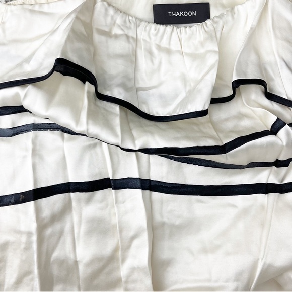 Thakoon Runway Cobalt Stripe Spaghetti Strap Layered Slip Mini Dress - Picture 9 of 10